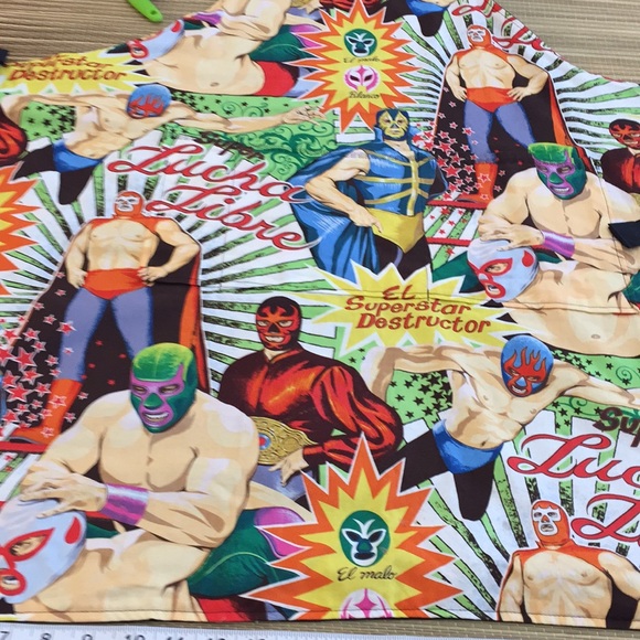 NWOT lucha libre kitsch reversible apron - Picture 4 of 8
